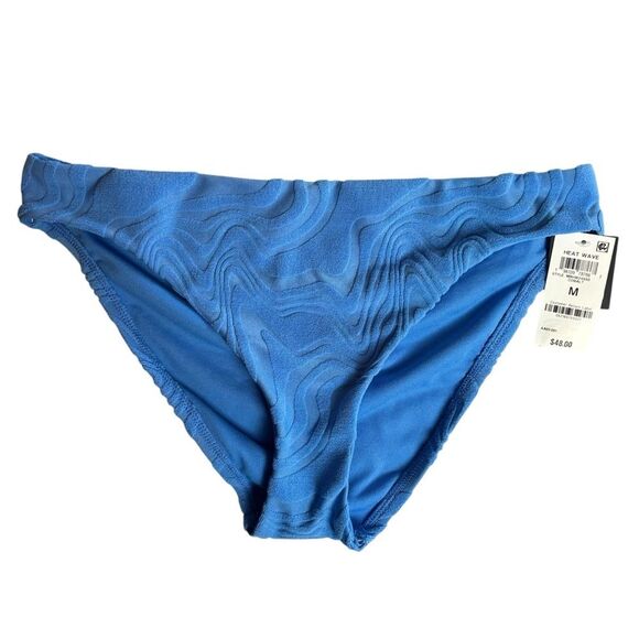 Bar III Blue Textured 2 Piece Swimsuit Hankey Top Tankini Bikini Size S/M NEW - Picture 8 of 15